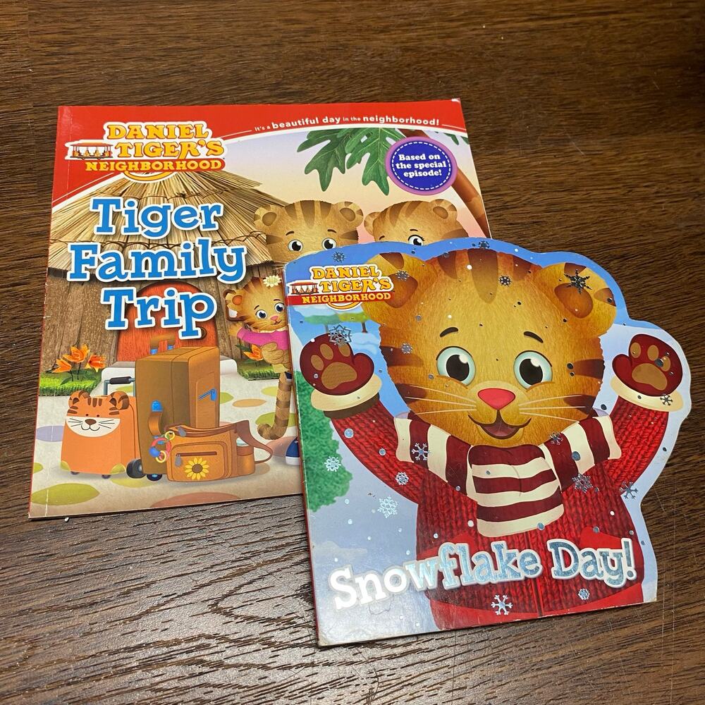 Daniel Tiger's Neighborhood Book Bundle Lot of 2 Snowflake Day & Family Trip